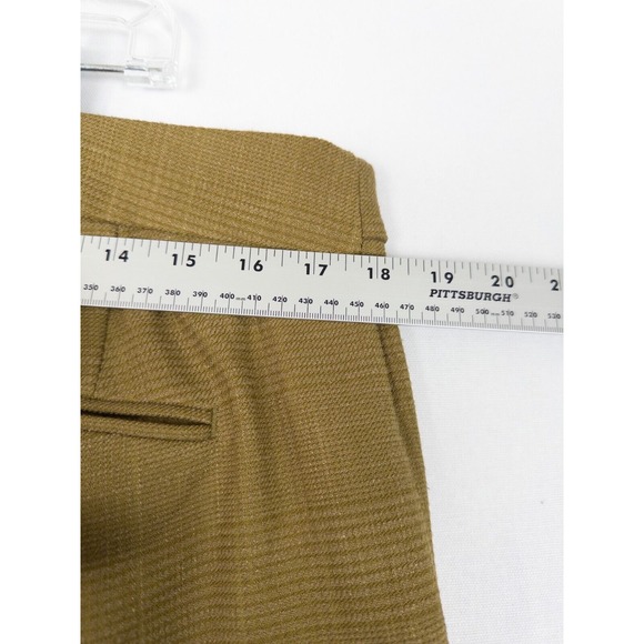 Ann Taylor Curvy Fit Dress Pants Size 12 Mustard Straight Full Length Mid Rise - Picture 6 of 9